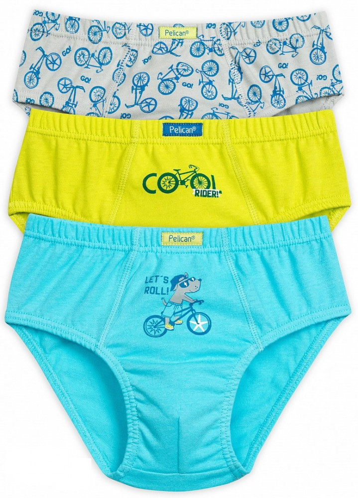 Трусы для мальчиков (3 шт) | Лето на велосипеде | Pelican