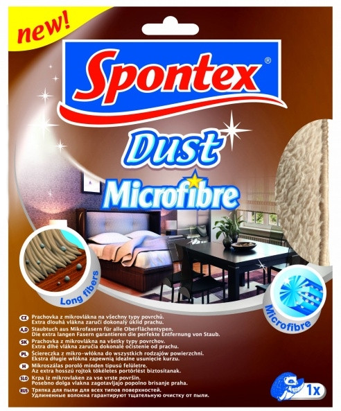 Тряпка из микрофибры для удаления пыли со всех типов поверхностей | Spontex