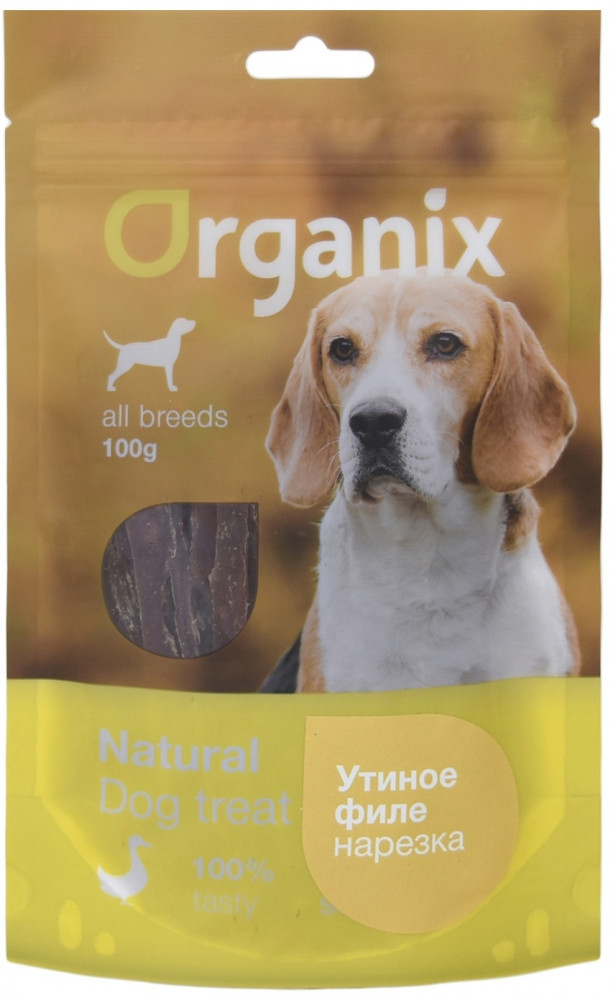 Лакомство для собак «Нарезка утиного филе» (100 гр) | Organix