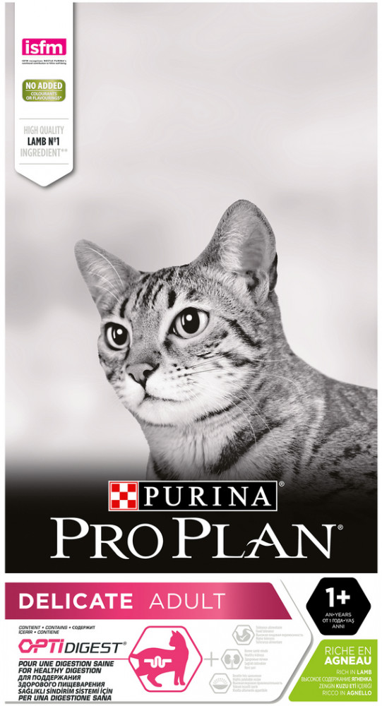 Корм сухой для кошек с ягненком | Delicate | Purina Pro Plan