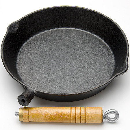 Сковорода чугунная с деревянной ручкой | Mayer & Boch