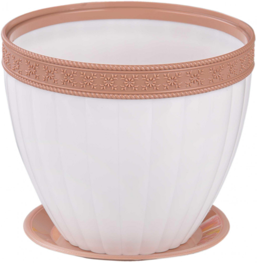 Горшок цветочный с поддоном (1,5 л) | Эллада | Альтернатива