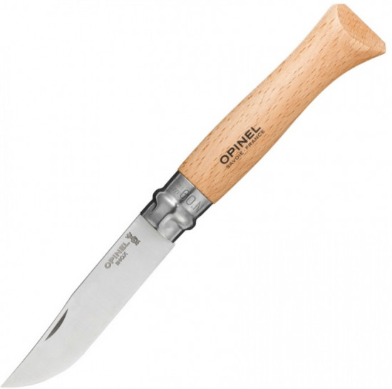 Нож «Opinel №9» (нержавеющая сталь, рукоять из дерева бука, блистер)