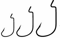 Крючки офсетные «L-Worm» (размер крючка 005/0, 3 шт)