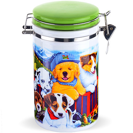 Банка для сыпучих продуктов (1080 мл) | Собачки | Loraine