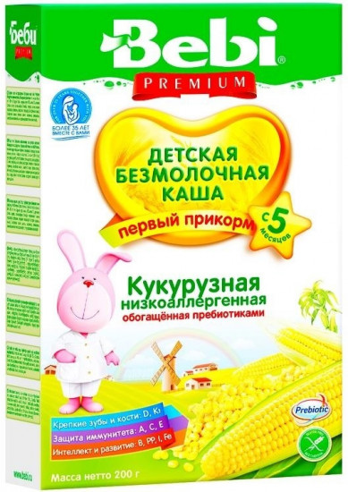 Каша безмолочная «Кукурузная низкоаллергенная c пребиотиками»
