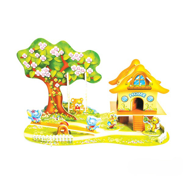 3D пазл из пенокартона «Мультяшный рай» | Кукольные домики Mini | Zilipoo