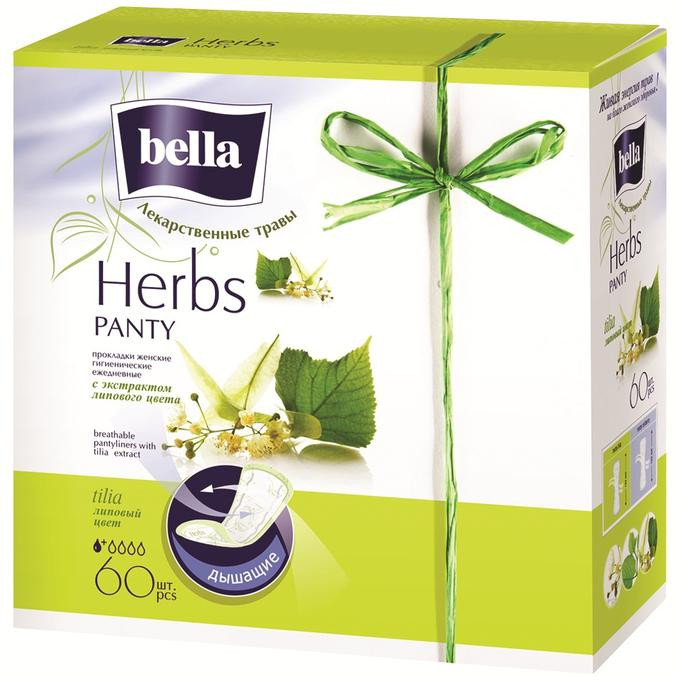 Прокладки женские «Panty Herbs tilia» (60 шт) | Panty Herbs | Bella