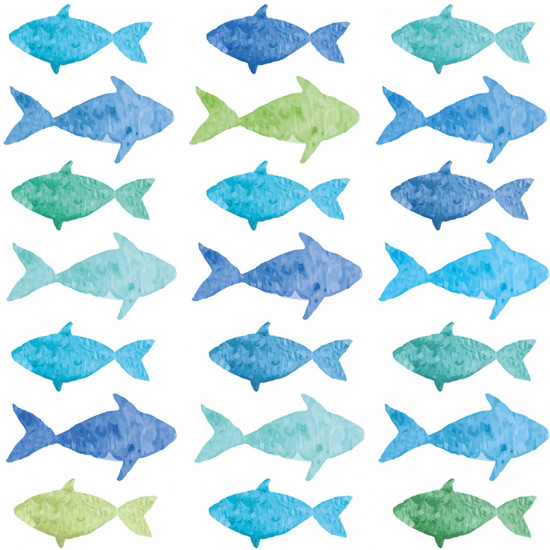Салфетки бумажные Aquarell Fishes (20 шт)