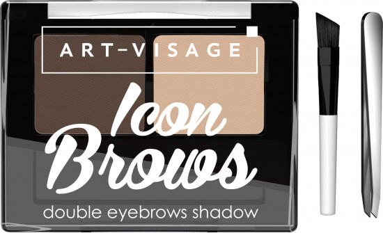 Тени для бровей двойные «Icon brow», оттенок 423