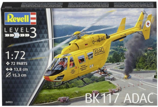Сборная модель «Многоцелевой вертолет BK-117 спасательной службы ADAC» (1:72)