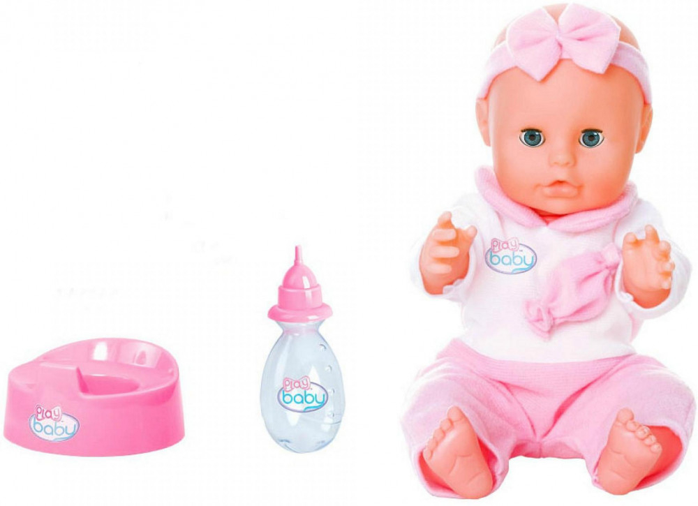 Пупс «Play Baby» с бутылочкой в розовом | Пупсы Play Baby | ToysLab