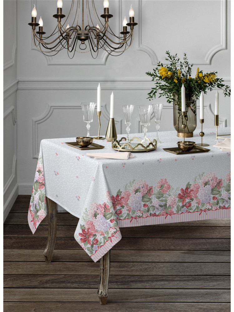 Скатерть рогожка «Гортензия» | Гортензия | Романтика