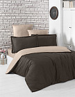 Комплект постельного белья Loft (евро, сатин-премиум, 2 наволочки 50х70 и 2 наволочки 70х70, шоколадный-кофейный)
