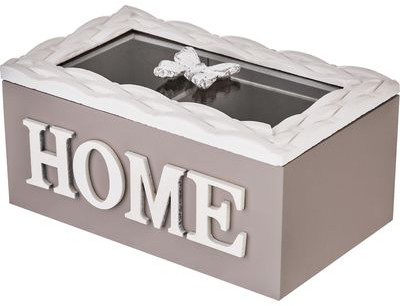 Шкатулка для чая «Home» (2 секции, 16,5×10,5×8,5 см)
