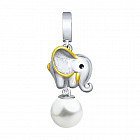 Подвеска из золочёного серебра с жемчугом Swarovski