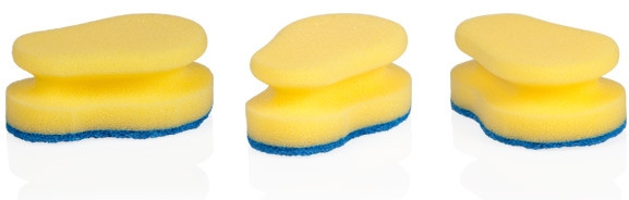Губки кухонные для деликатных поверхностей (3 шт.) | Clean Kit | Tescoma