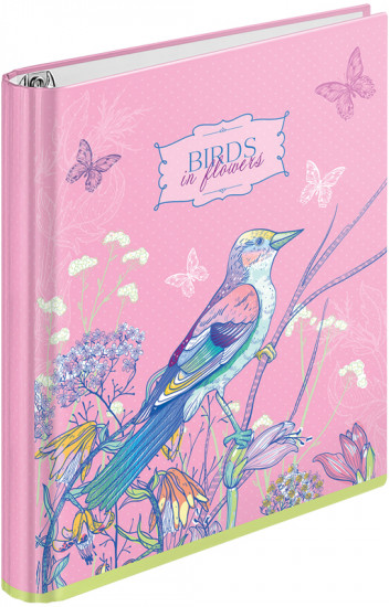 Тетрадь на кольцах «Цветы. Birds in flowers» (120 листов, А5)