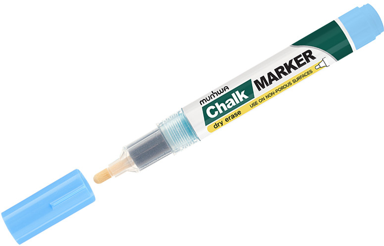 Маркер меловой (3 мм, голубой) | Chalk Marker | MunHwa