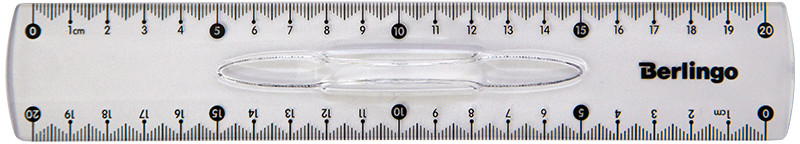 Линейка пластиковая, с держателем (20 см) | Spike | Berlingo