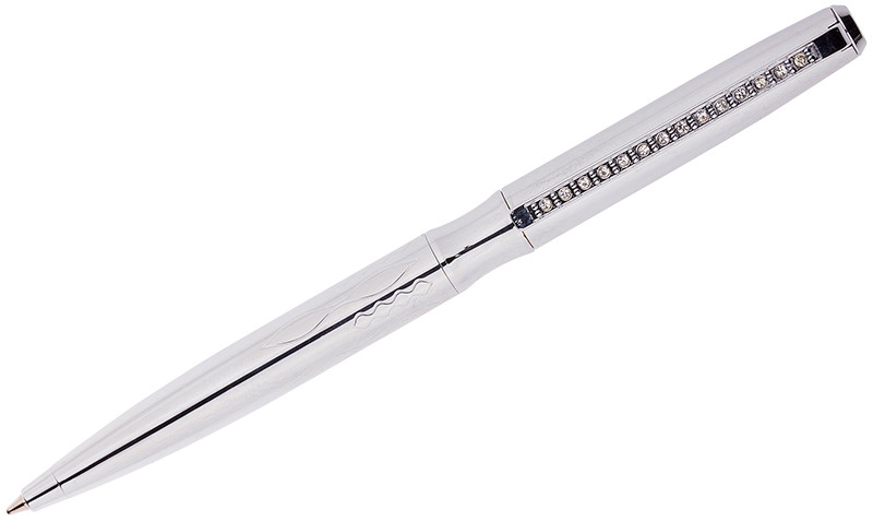 Ручка шариковая (1,0 мм, серебряный) | Delucci