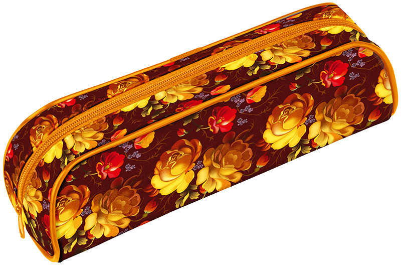 Пенал-косметичка «Пионы на черном» | Русские узоры | Berlingo