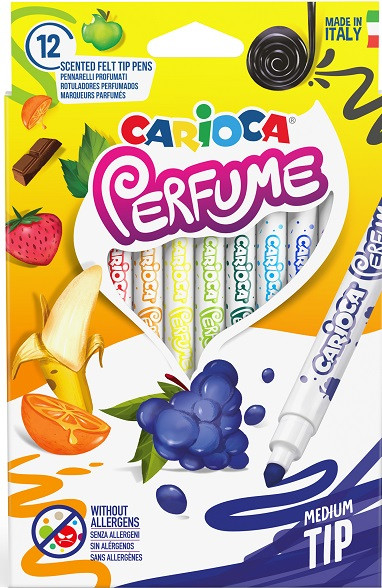 Фломастеры ароматизированные (смываемые, 12 цветов) | Perfume Xplosion | Carioca