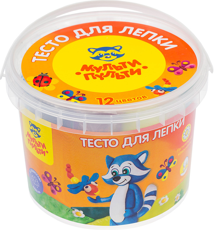 Тесто для лепки (12 цветов) | Приключения Енота | Мульти-Пульти