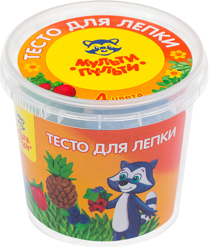 Тесто для лепки (4 цвета) | Приключения Енота | Мульти-Пульти