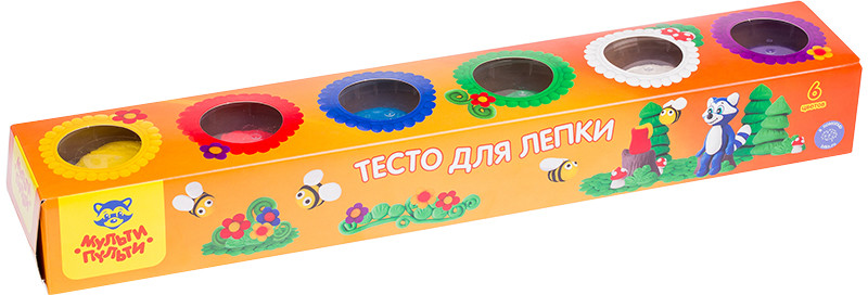 Тесто для лепки (6 цветов) | Приключения Енота | Мульти-Пульти
