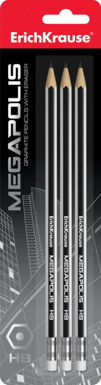 Набор чернографитных карандашей «HB» | Megapolis | Erich Krause