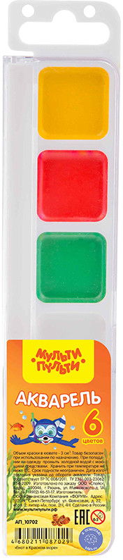 Акварель медовая (без кисти) | Приключения Енота | Мульти-Пульти