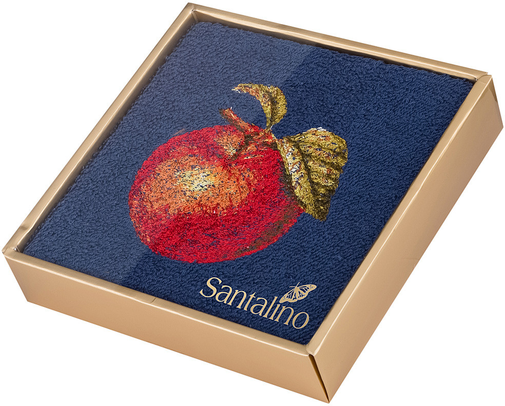 Полотенце махровое «Яблоко» с вышивкой | Santalino