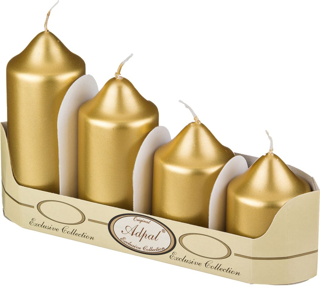 Набор свечей (4 шт.) | Металлик | Adpal