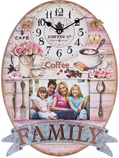 Часы-фоторамка настенные «Family» (39×4,5×29 см)