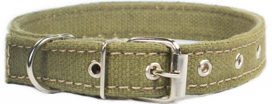 Ошейник для собак (брезентовый, двухслойный, 35-45×2 см) | Yami-Yami
