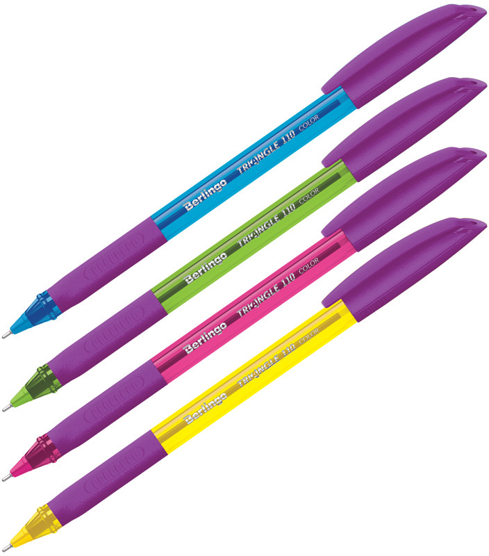 Ручка шариковая (синяя), в ассортименте | Triangle 110 Color | Berlingo