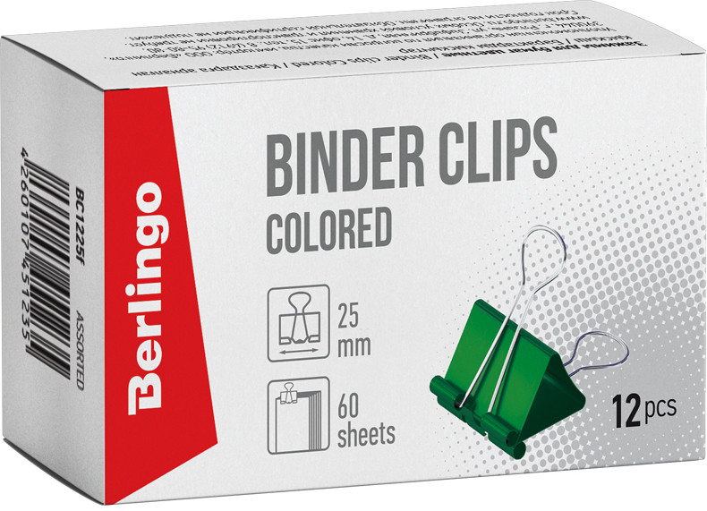 Зажимы для бумаг (12 шт.) | Berlingo