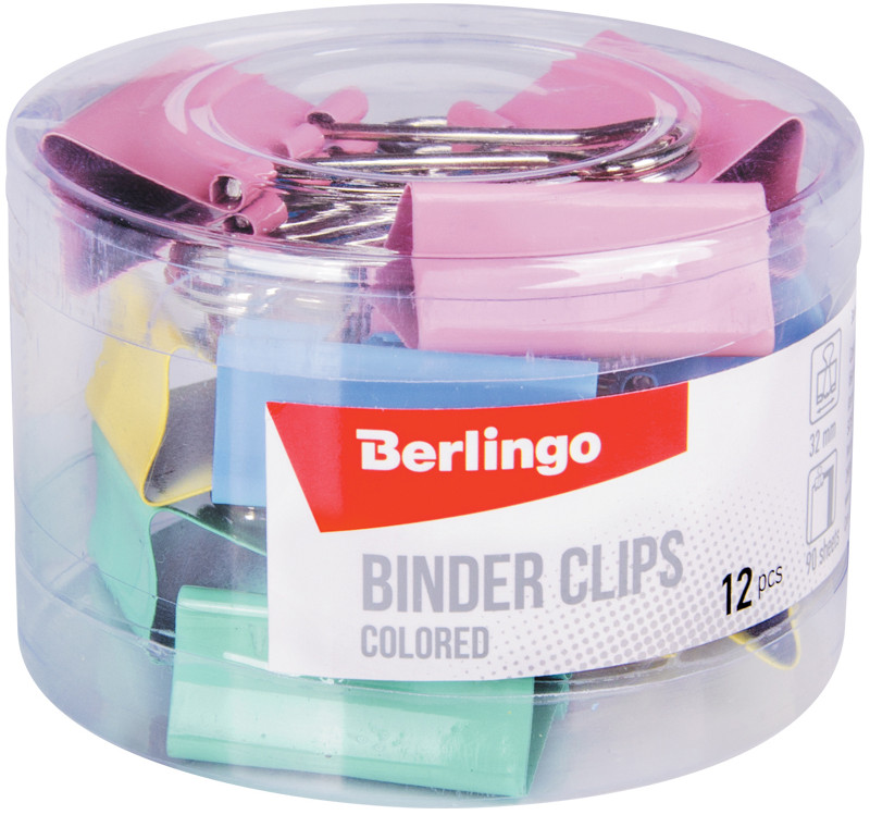 Зажимы для бумаг (12 шт.) | Berlingo