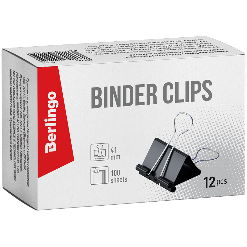 Зажимы для бумаг (12 шт.) | Berlingo