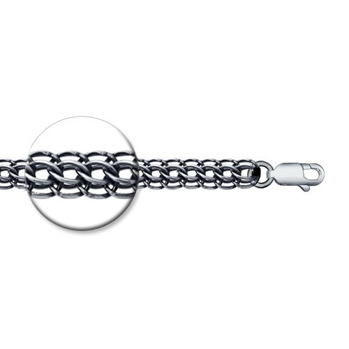 Браслет из чернёного серебра