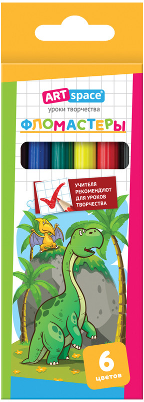 Фломастеры (смываемые) | Динозаврики | ArtSpace