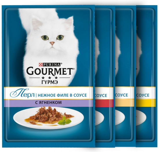 Корм для для кошек Gourmet Perle (3+1, 85 г)