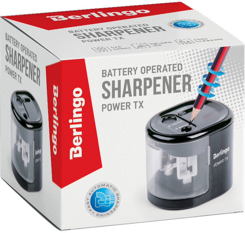 Точилка электрическая (2 отверстия, с контейнером) | Power TX | Berlingo