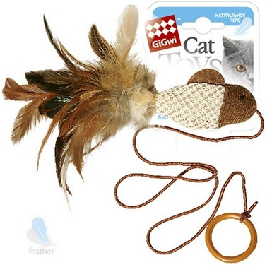 Игрушка для кошек «Рыбка-дразнилка на палец с кольцом»