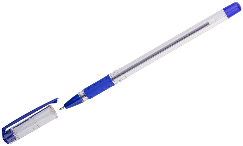 Ручка шариковая «School» (синяя, грип, на масляной основе) | OfficeSpace