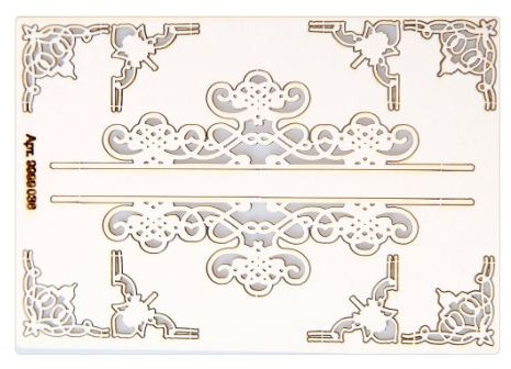 Чип-борд картонный «Вензеля крупные и уголки средние» | Decoriton