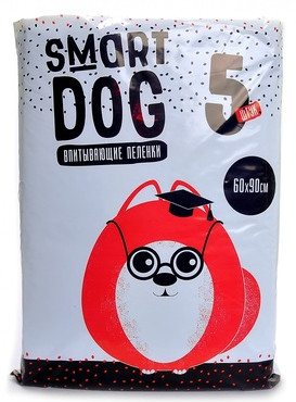 Пеленки впитывающие для собак (60×90 см, 5 шт.) | Smart Dog