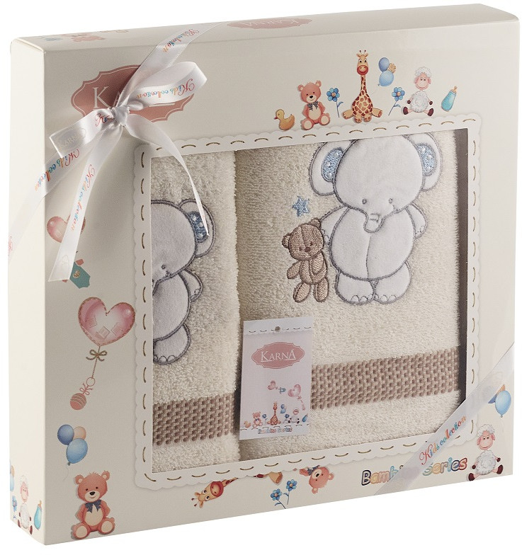 Комплект махровых полотенец (50×70 см −1 шт., 70×120 см −1 шт.) | Bambino-Slon | Karna