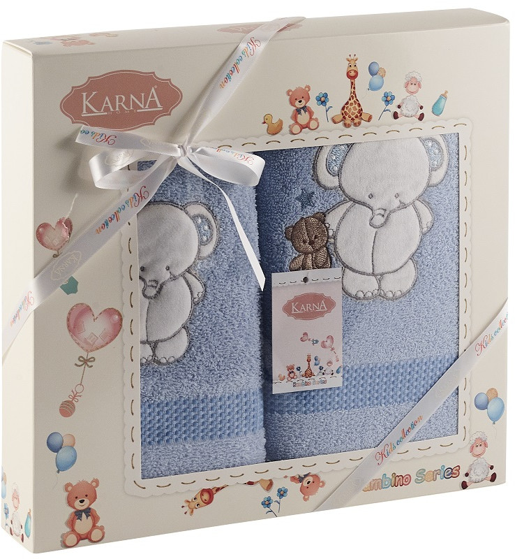 Комплект махровых полотенец (50×70 см −1 шт., 70×120 см −1 шт.) | Bambino-Slon | Karna